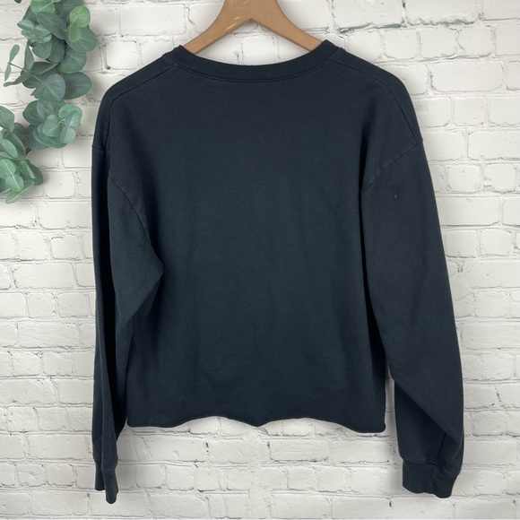 THE ROLLING STONES Black Crop Sweatshirt size XL - Picture 3 of 5